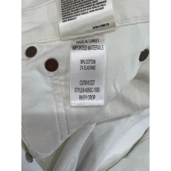 Agolde Riley High Rise Straight Crop Jeans Size 27